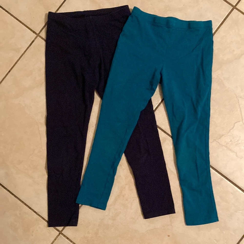 Kids Leggings Pack - Teal and Navy Stretch Bottoms